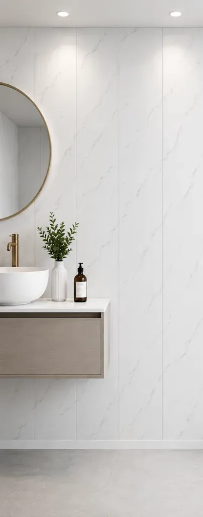White Marble Carrara Matt PVC panel 5mm