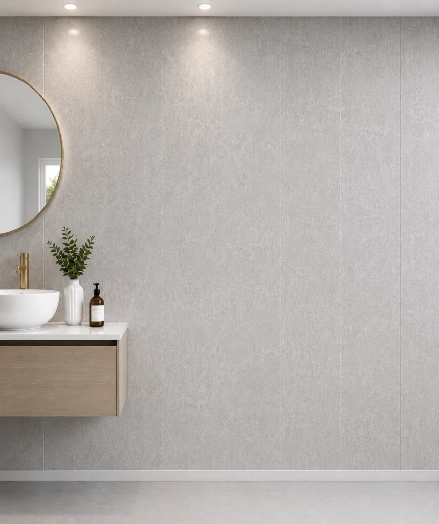 Grey ceiling/wall PVC panel 8mm