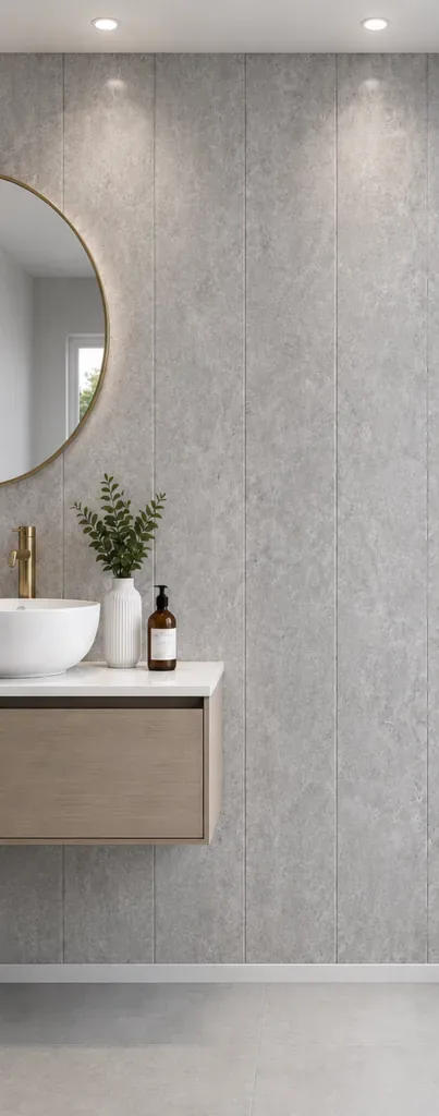Concrete Grey ceiling/wall PVC panel 8mm