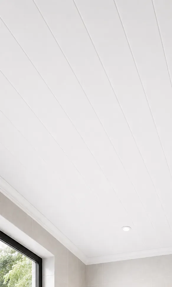 White Matt ceiling/wall PVC panel 8mm