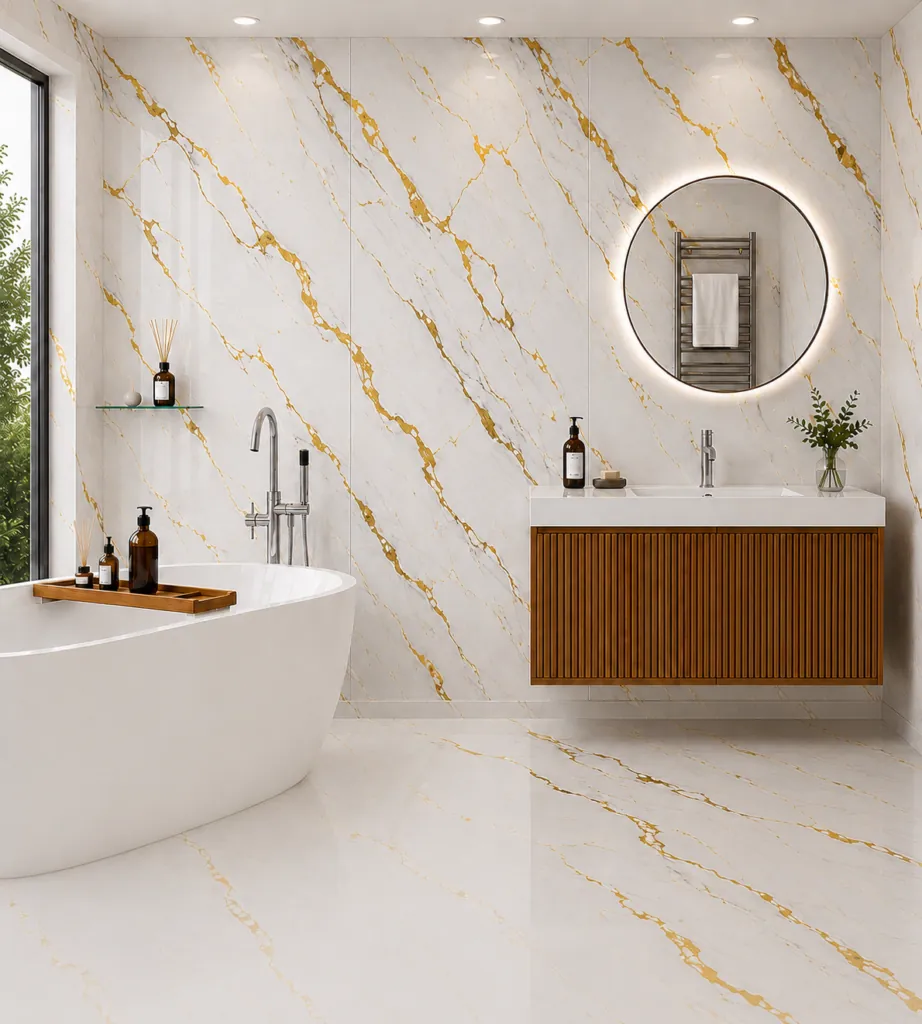 Gold Marble PVC panel 10mm