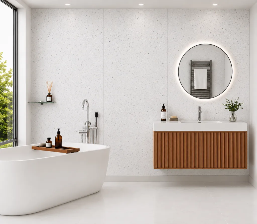 White Sparkle PVC panel 10mm
